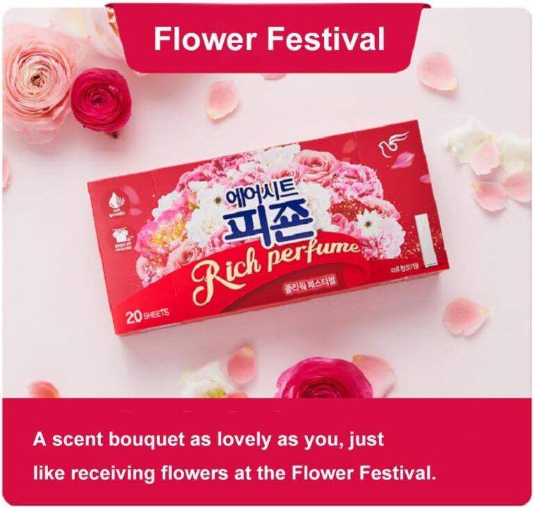 Aroma Dryer Sheets for Clothing Care System Compatible with LG Styler & Samsung Airdresser (20 sheets) (Flower Festival)